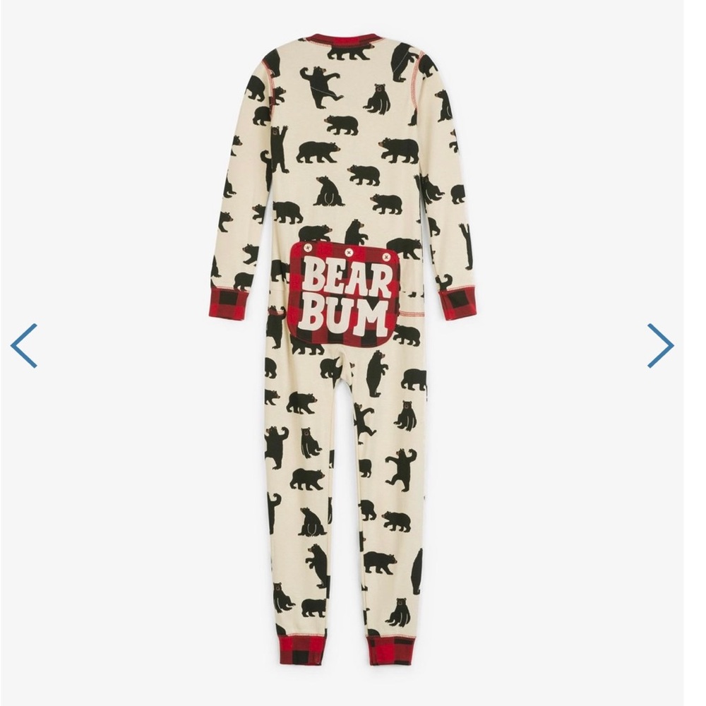 Little Blue House Unisex Black Bear Kid Union Suit